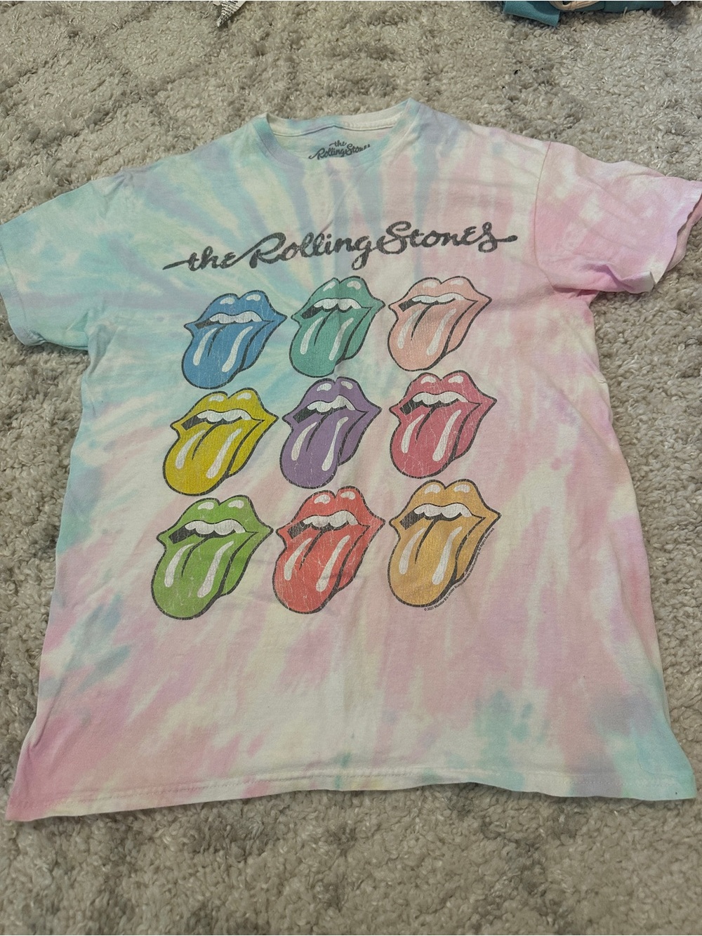 rolling stones tie dye t-shirt